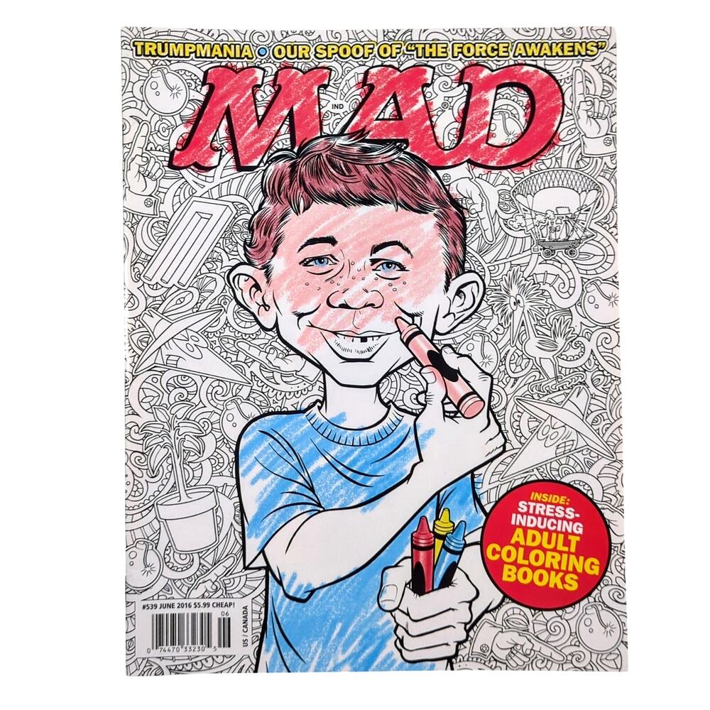 Mad Magazine # 539 June 2016 Star Wars Force Awakens Donald Trump Trumpmania